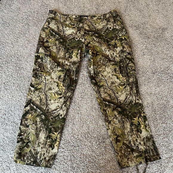 Cabelas Camo Cargo Pants Canvas ZONZ Woodlands Hunting Outdoor Mens Size 44 x 32 - Picture 12 of 13